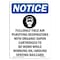 Signmission Safety Sign, OSHA Notice, 14" Height, FullHalf Face Air Sign With Symbol, Portrait OS-NS-D-1014-V-12967 - alternate 1